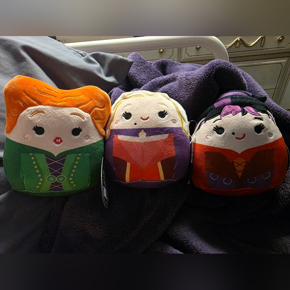 The Sanderson Sisters (Hocus Pocus) 5” Halloween Squishmallow Set.